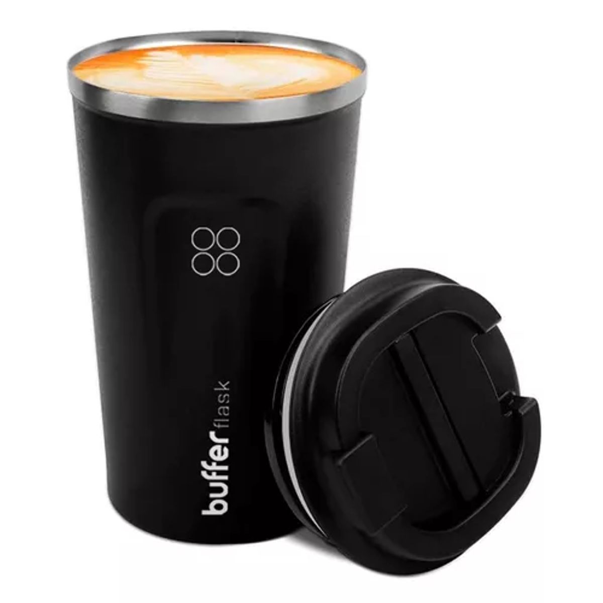 GENERICO - Termo para café vaso térmico mug 500 ml 17 oz color negro vendible