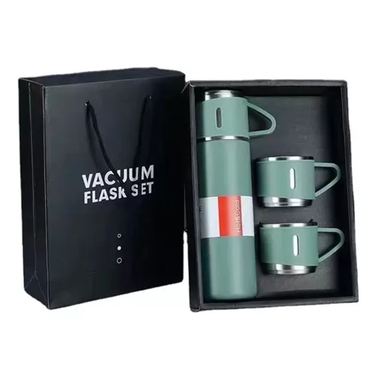 GENERICO - Termo individual de 500 ml botella termo para comida color verde