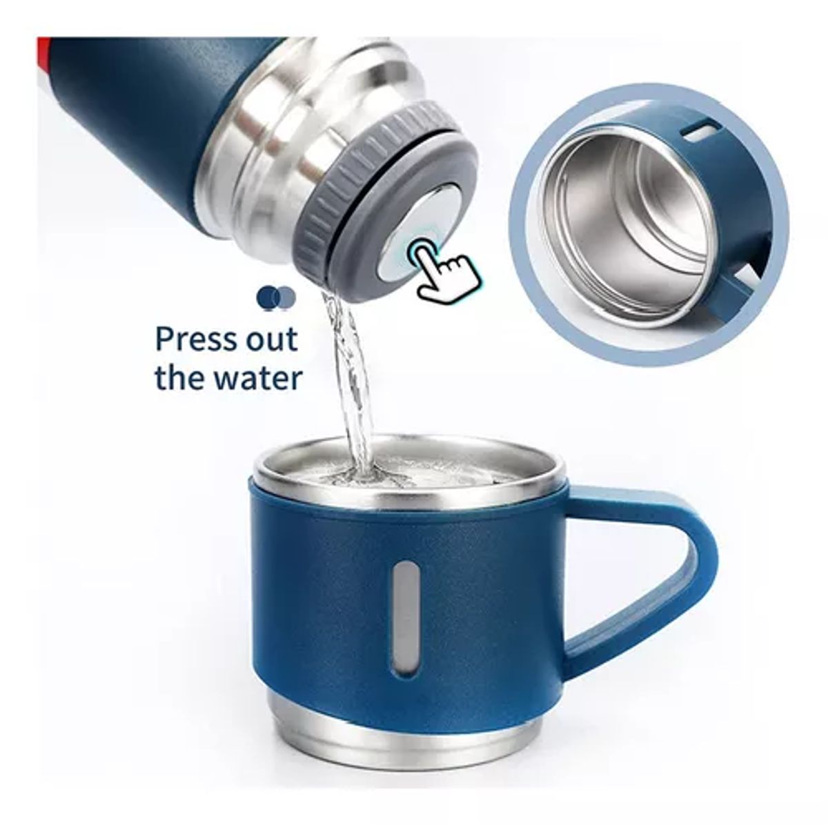 GENERICO - Termo individual de 500 ml botella termo para comida color verde