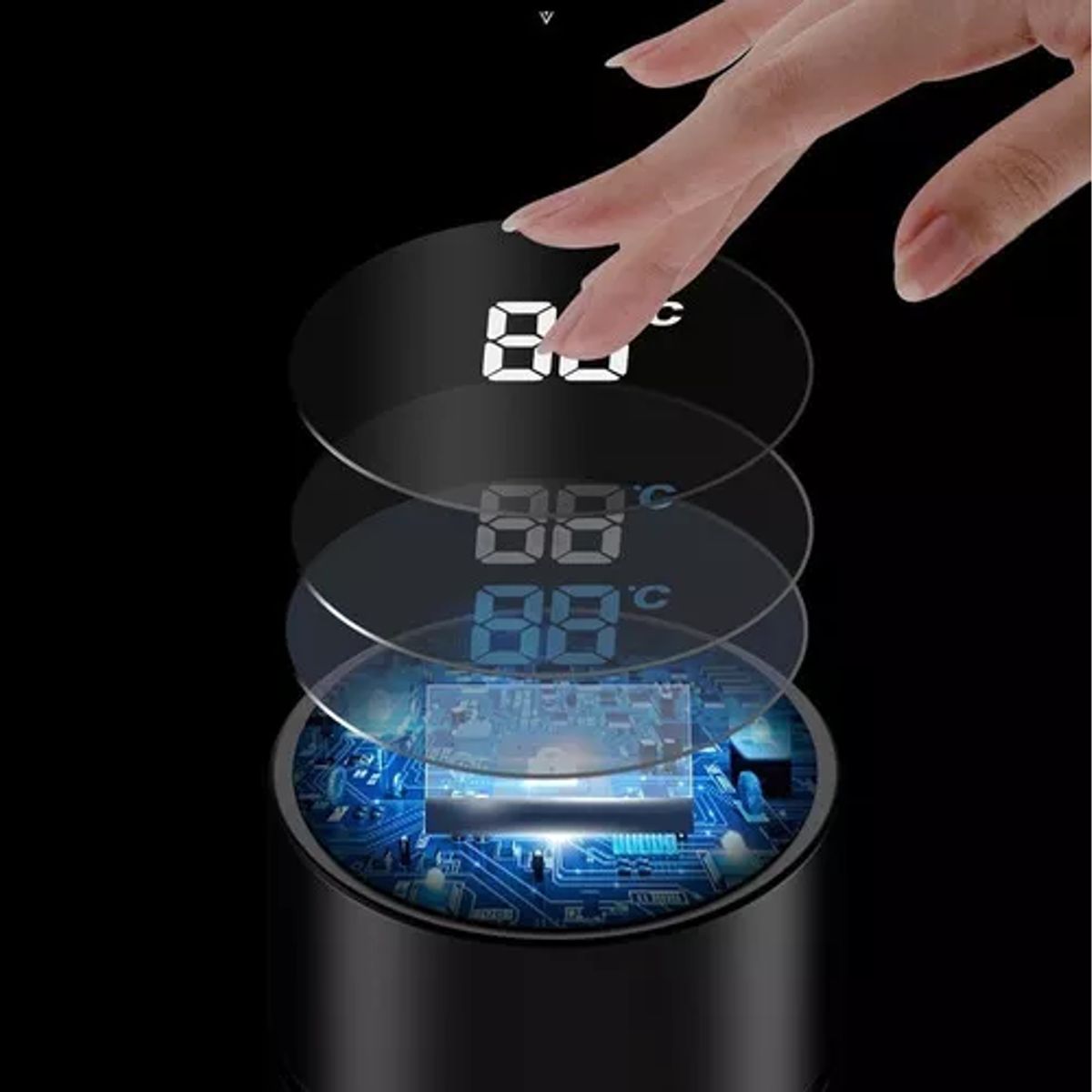 GENERICO - Termo digital de acero inoxidable inteligente 500 ml