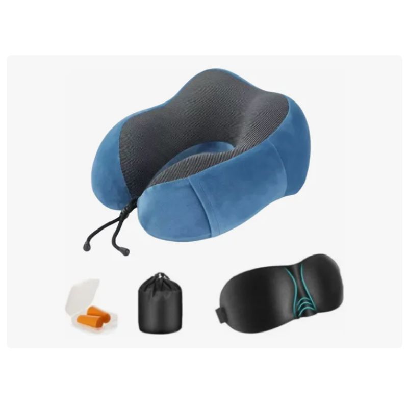 GENERICO - Cómodo Almohada De Viaje Espuma De Memoria Cojín Para Cuello