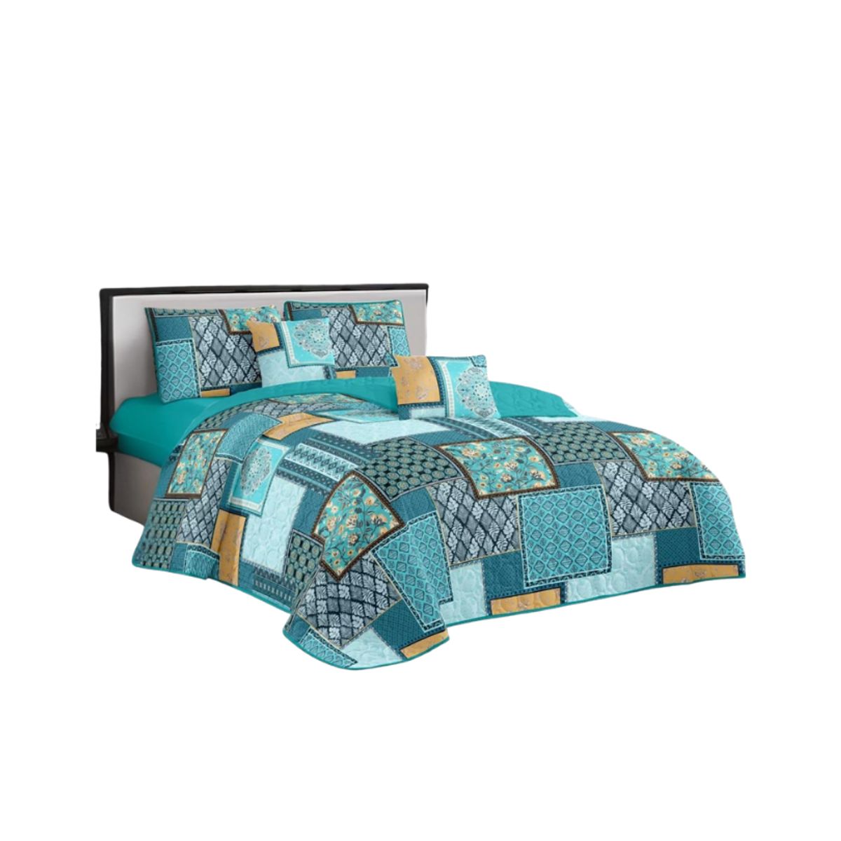 GENERICO - Cubrecama Quilt De Verano 1.5 Plaza y Media Diseños Floral