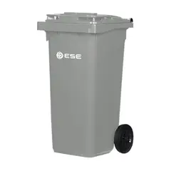 GENERICO - Contenedor de basura plástico 120 litros origen Alemán Color Gris claro