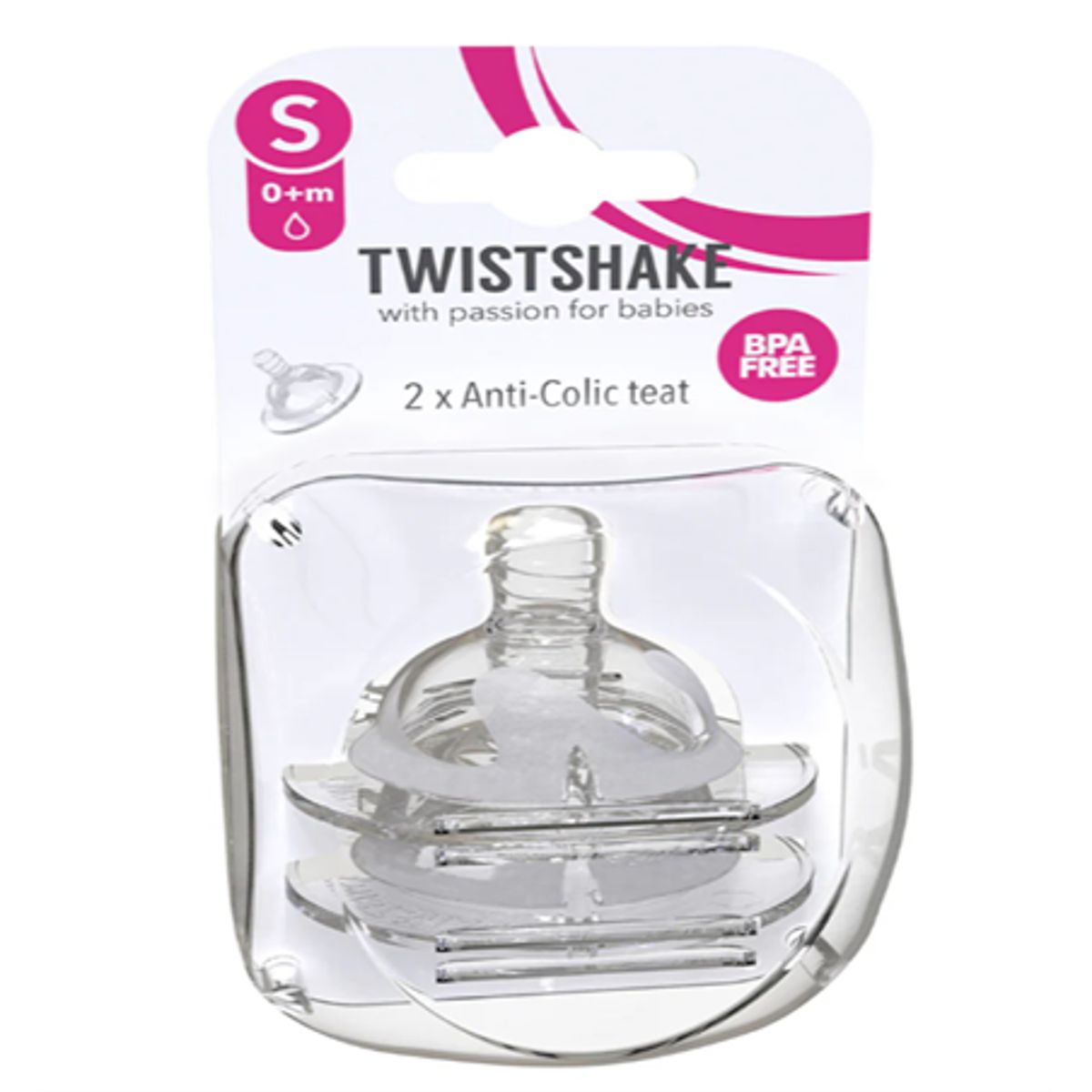 TWISTSHAKE - Tetina Anti-cólico Twistshake (2 Unid.) Small 0 - 2m