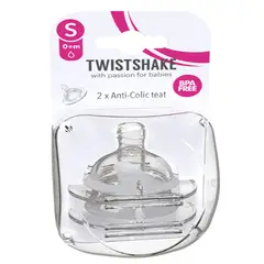 TWISTSHAKE - Tetina Anti-cólico (2 Unid.) Small 0 - 2m