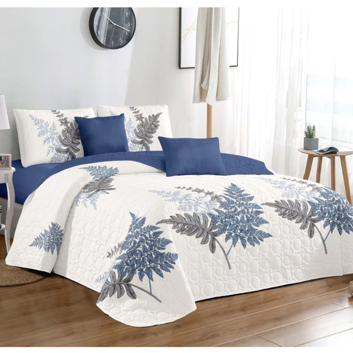 GENERICO - Cubrecama Quilt De Verano 1.5 Plaza y Media Diseños Floral