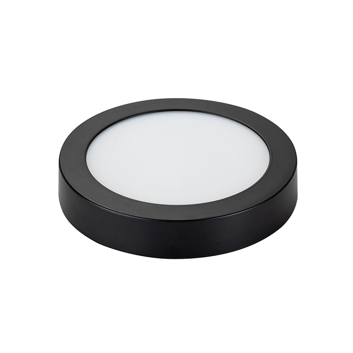WANT - Panel ECO Redondo Sobrepuesto Negro 12W Luz Neutra