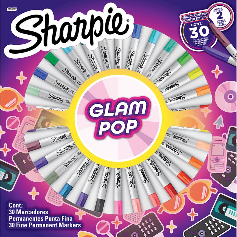 SHARPIE - Ruleta Sharpie Glam Pop 30 Marcadores Edicion Limitada