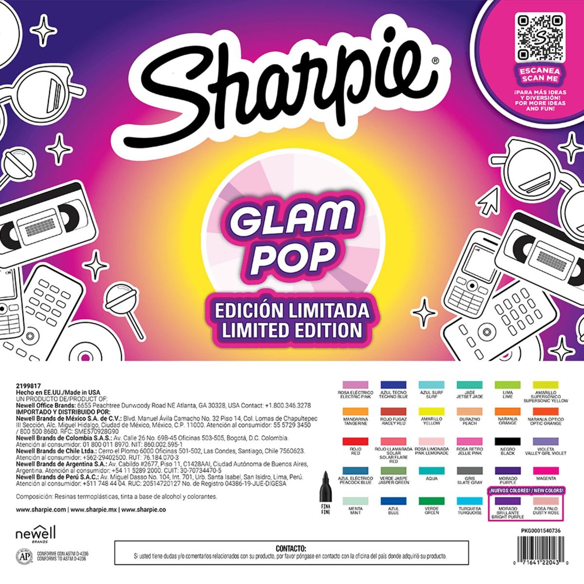 SHARPIE - Ruleta Sharpie Glam Pop 30 Marcadores Edicion Limitada
