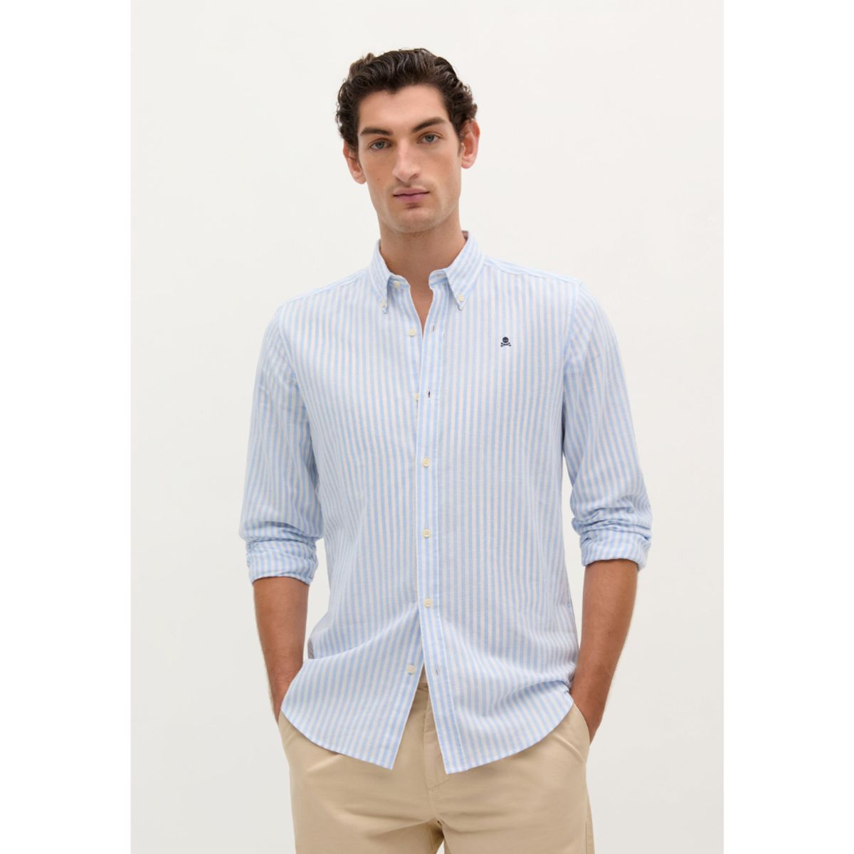 SCALPERS - CAMISA RAYAS CUELLO BOTONES