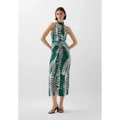 SCALPERS - VESTIDO MIDI HALTER DRAPEADO