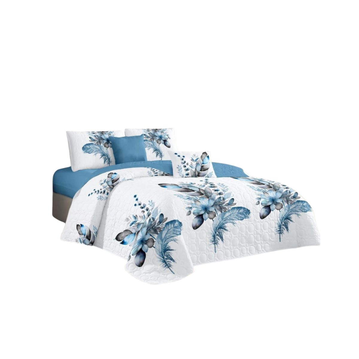 GENERICO - Cubrecama Quilt De Verano 1.5 Plaza y Media Diseños Floral