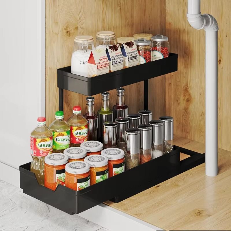 GENERICO - Organizador De 2 Niveles Desmontable Móvil Cocina Baño