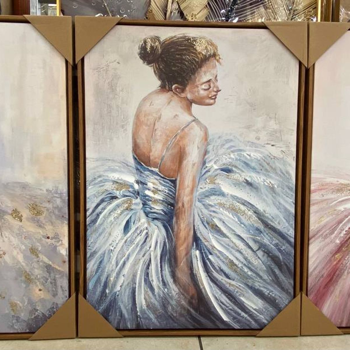 DEKAM DISEÑO - CUADRO TRIPTICO BAILARINAS 50X70 CMS CADA PIEZA CON MARCO