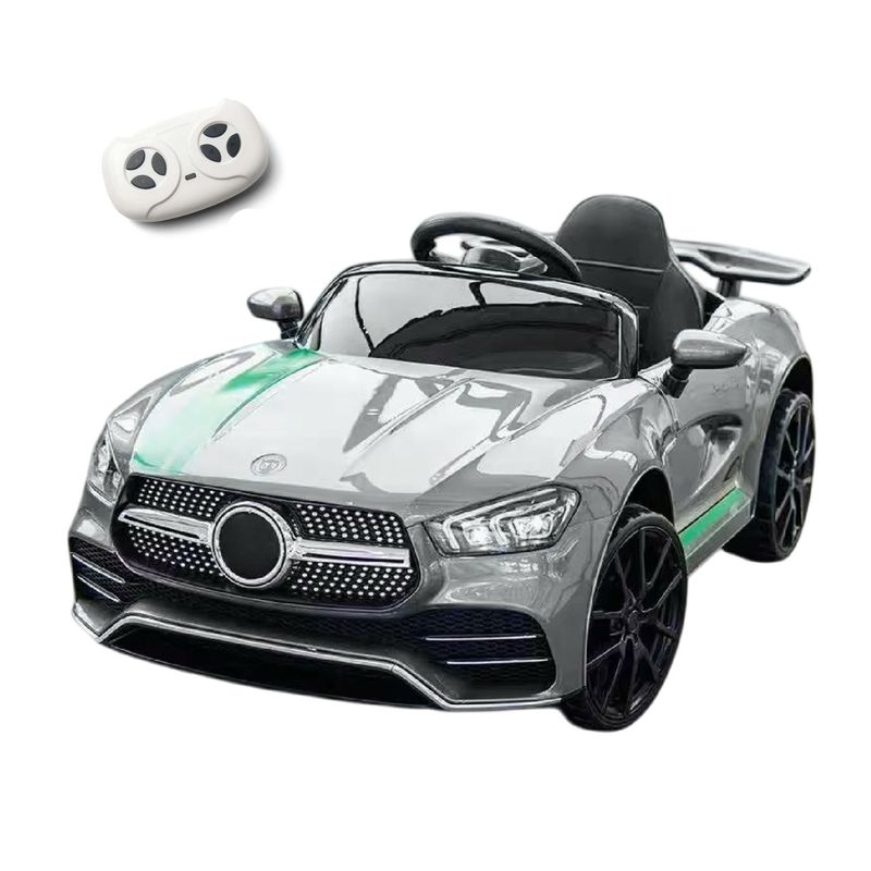 MUNDO ONLINE - Auto Eléctrico Mercedes Con Control remoto Luces y Sonido Gris