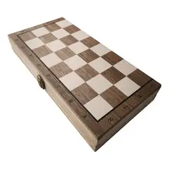 NACION AJEDREZ - Ajedrez De Madera Plegable Y Magnético Tablero 30x30cm