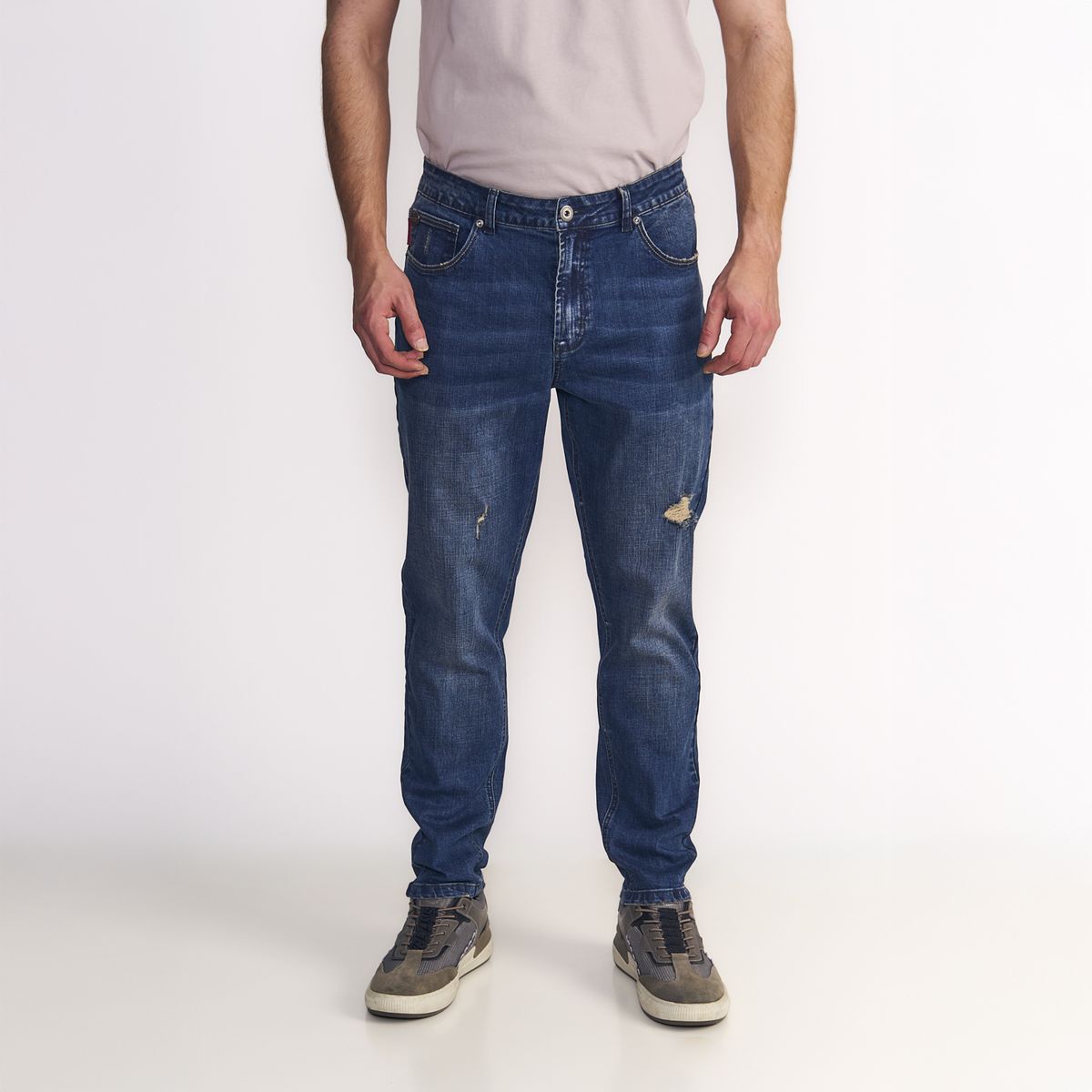 ELLUS - Ellus Jeans Hombre Rock 71 Tiro Largo Destroyed Emboss