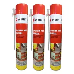 WURTH - Pack x3 Espuma Expansiva Espanfix Pro 750ml