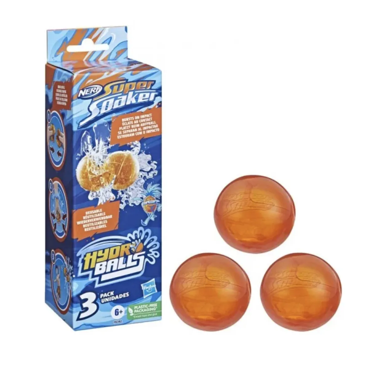 SUPER SOAKER - Bombitas de Agua Super Soaker Pack 3 Hydro Balls