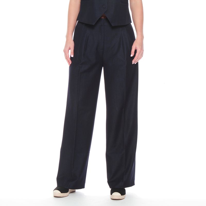 WADOS - PANTALON TIO ALTO PRETINA BASICA CON BOLSILLO Y PINZAS