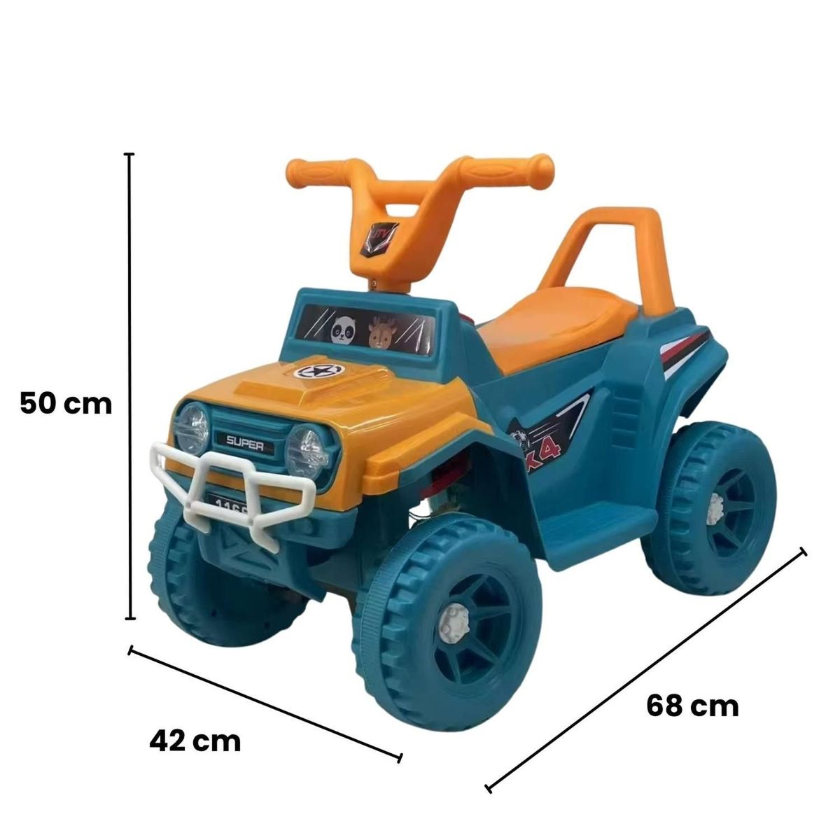 AUCKLAND OUTDOOR - Moto Electrica Bateria Jeep Niño Luz + Sonido 1166A - Naranja