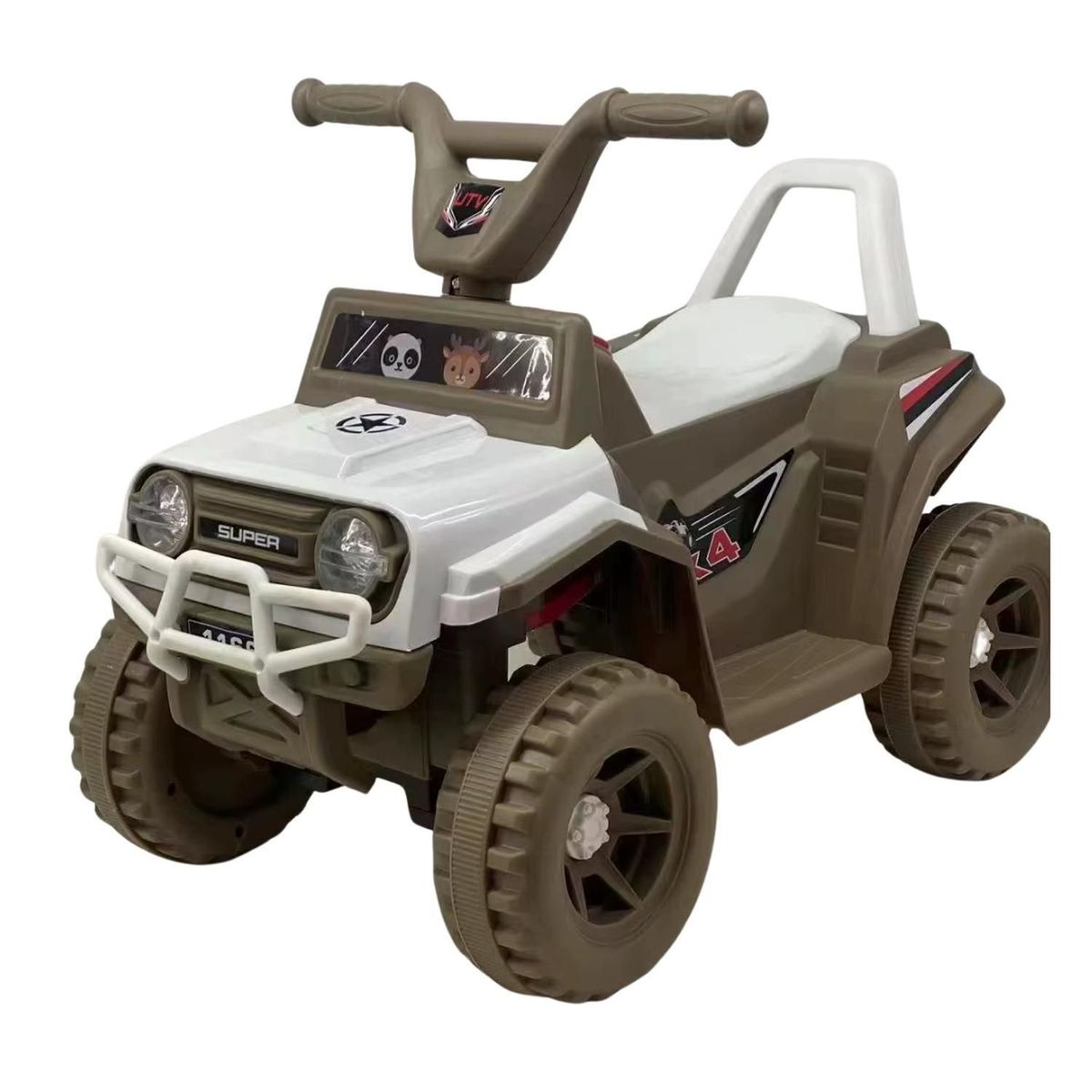 AUCKLAND OUTDOOR - Moto Electrica Bateria Jeep Niño Luz + Sonido 1166A - Cafe