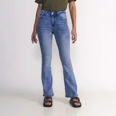 ELLUS - Jeans Mujer Polly Tiro Ultra Alto Azul claro