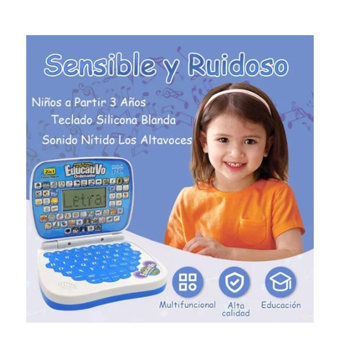 OFERTABKN - Laptop De Juguete Didáctica Educativa Con Pantalla