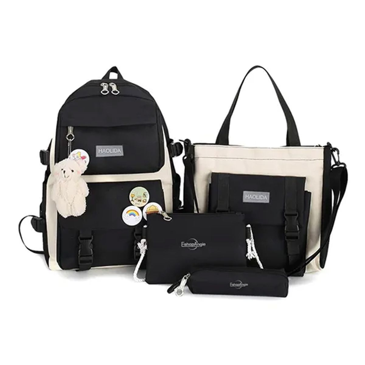 OFERTABKN - Mochila Urbana Escolar Viaje Estilo Coreano 4 Piezas