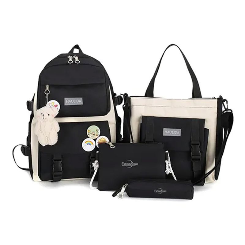 OFERTABKN - Mochila Urbana Escolar Viaje Estilo Coreano 4 Piezas
