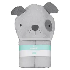 INFANTI - Toalla con Capucha para Bebé Dog Gris