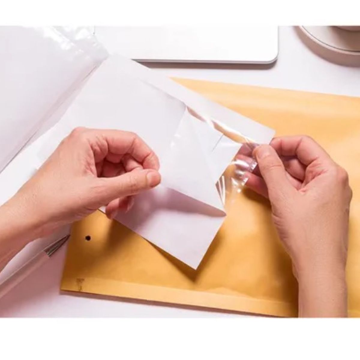 OFERTABKN - Pack 100 Sobre Transparente Adhesivo Impermeable Envios