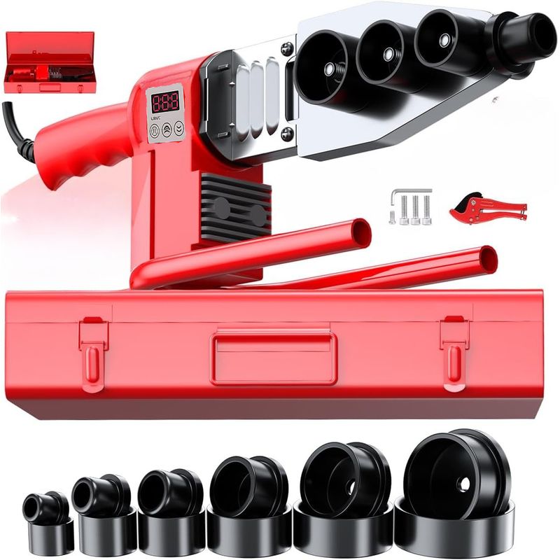 PROWAY - Termofusor Kit 1200w Pantalla Digital De Con 6 Dados+tijeras