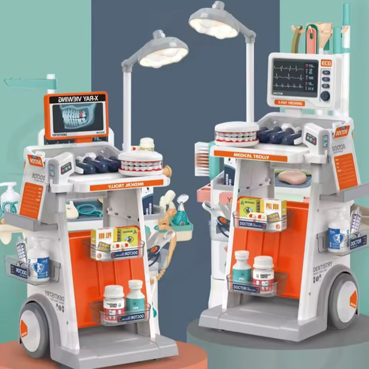 GENERICO - Set Doctor Carrito Niña O Niño Luz Y Sonido Con Accesorios