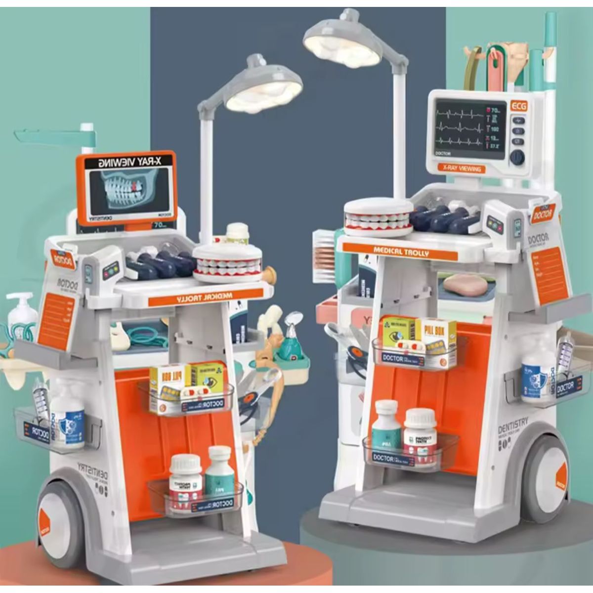 GENERICO - Set Doctor Carrito Niña O Niño Luz Y Sonido Con Accesorios