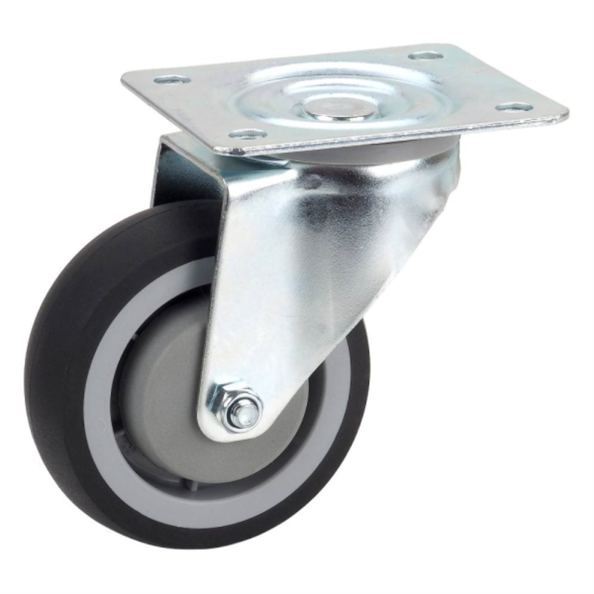 KUTZ - Rueda Giratoria 100mm TPE 120kg Uso Inst. especiales