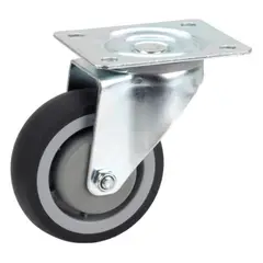 KUTZ - Rueda Giratoria 100mm TPE 120kg Uso Inst. especiales