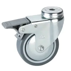 KUTZ - Rueda Giratoria con freno 75mm TPE 50kg Uso Industrial