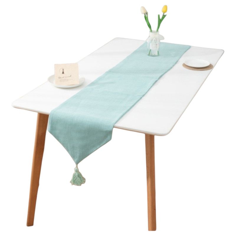 GENERICO - Camino De Mesa Con Flecos Corredor De Mesa Medida 33x180cm Menta