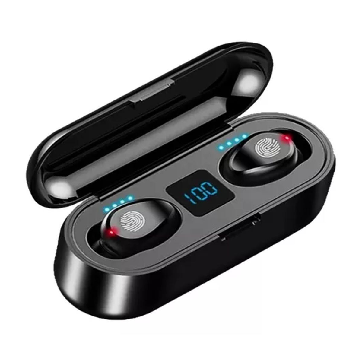 GENERICO - Auriculares in-ear inalámbricos f9 con luz led color negro