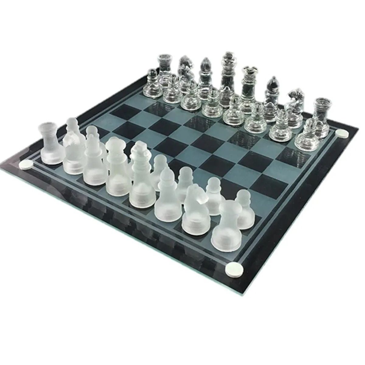 GENERICO - Tablero Ajedrez Juego Tablero Ajedrez De Cristal 26cm