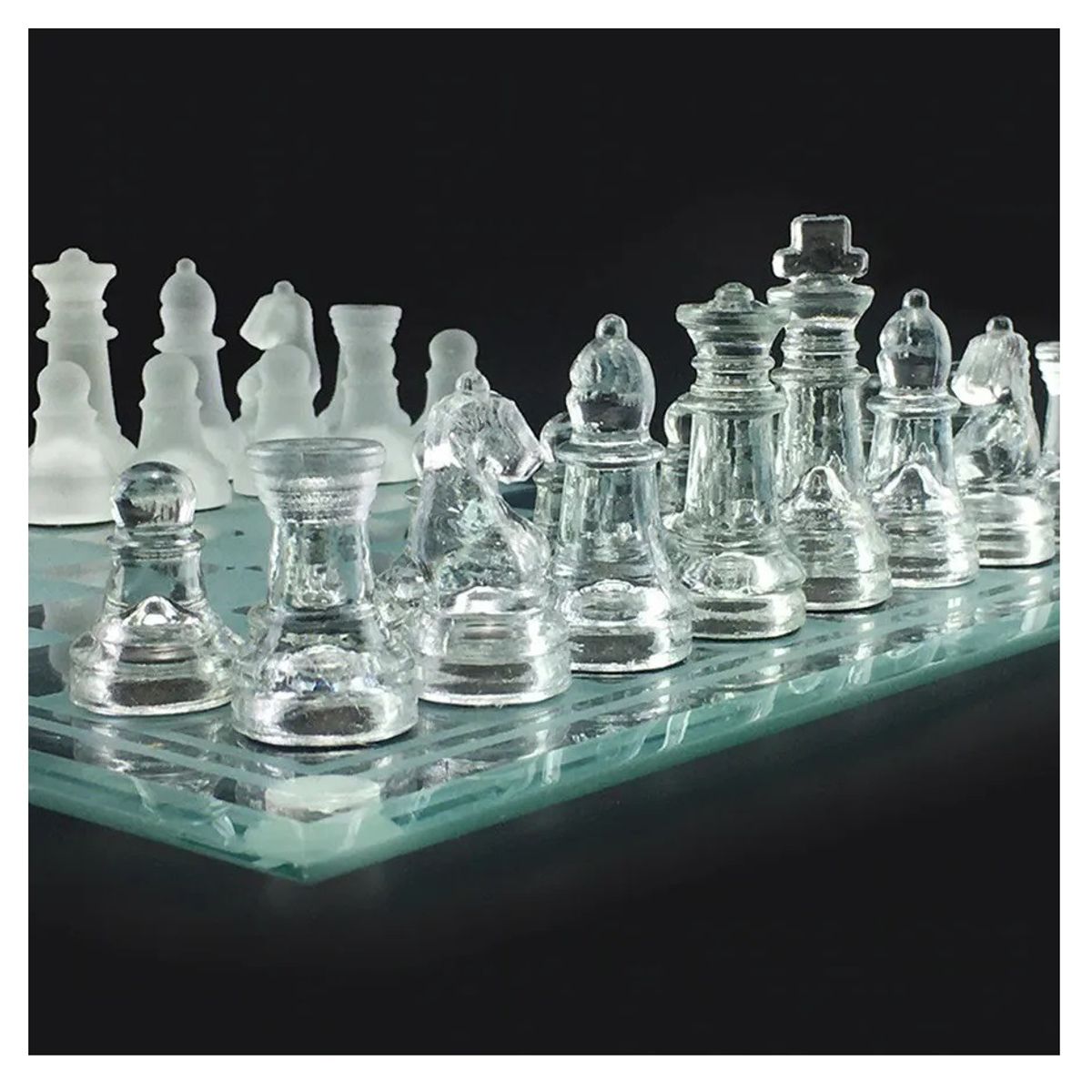 GENERICO - Tablero Ajedrez Juego Tablero Ajedrez De Cristal 26cm