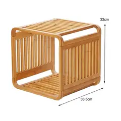 GENERICO - Soporte De Madera Para Plantas Mesita De Noche