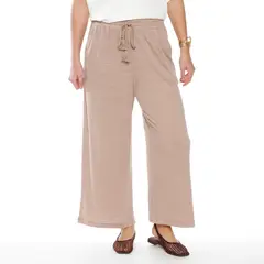 WADOS - PANTALON WIDE LEG TIRO ALTO PRETINA BASICA ELASTICADA