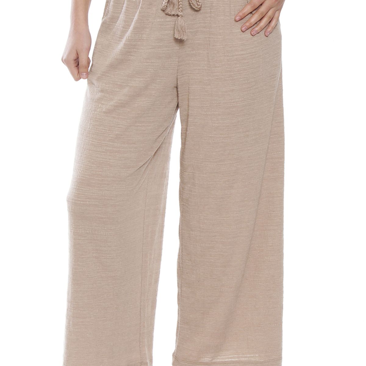 WADOS - PANTALON WIDE LEG TIRO ALTO PRETINA BASICA ELASTICADA