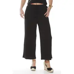 WADOS - PANTALON WIDE LEG TIRO ALTO PRETINA BASICA ELASTICADA