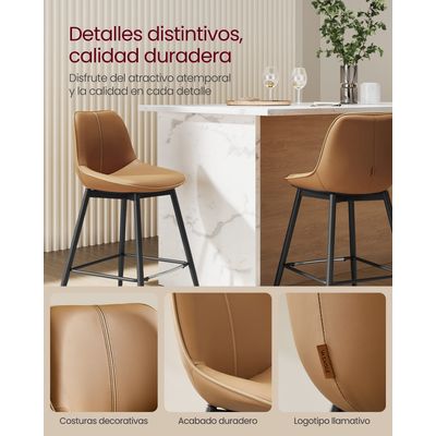 Imagen 2 del producto Set Taburet Ekho cuero cafe