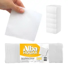 GENERICO - Servilletas Coctel Alba Hogar 300 Unidades