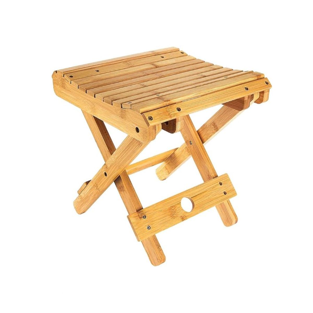 GENERICO - Taburete Otomana Plegable De Bambú