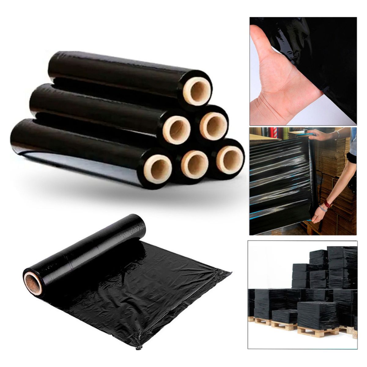 GENERICO - Pack 6 Film Stretch Alusa Embalaje 3kg 600 Metros Industrial